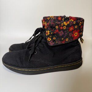 Dr Martens Kids Canvas Foldover Clover boot